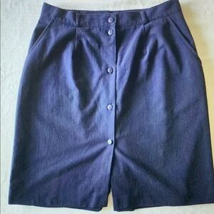 Button-Front Purple Skirt
